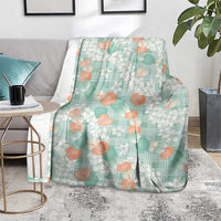 Anthurium Plumeria Lei Pastel Blanket Teal Hawaiian Splendid Palaka LT01 - Polynesian Pride