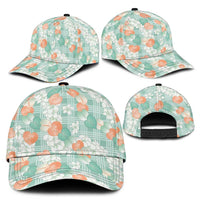 Anthurium Plumeria Lei Pastel Classic Cap Teal Hawaiian Splendid Palaka LT01 - Polynesian Pride