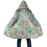 Anthurium Plumeria Lei Pastel Cloak Teal Hawaiian Splendid Palaka LT01 Unisex Teal - Polynesian Pride
