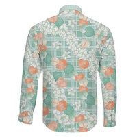 Anthurium Plumeria Lei Pastel Family Matching Mermaid Dress and Hawaiian Shirt Teal Hawaiian Splendid Palaka