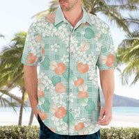 Anthurium Plumeria Lei Pastel Hawaiian Shirt Teal Hawaiian Splendid Palaka LT01 - Polynesian Pride
