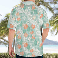 Anthurium Plumeria Lei Pastel Hawaiian Shirt Teal Hawaiian Splendid Palaka LT01 - Polynesian Pride