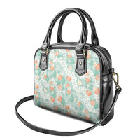 Anthurium Plumeria Lei Pastel Shoulder Handbag Teal Hawaiian Splendid Palaka LT01 - Polynesian Pride