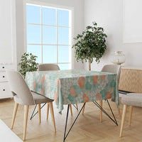 Anthurium Plumeria Lei Pastel Tablecloth Teal Hawaiian Splendid Palaka LT01 - Polynesian Pride