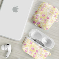Anthurium Plumeria Lei Pastel AirPods Case Yellow Hawaiian Splendid Palaka LT01 - Polynesian Pride