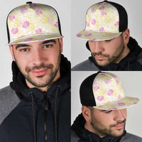 Anthurium Plumeria Lei Pastel Mesh Trucker Cap Yellow Hawaiian Splendid Palaka LT01 - Polynesian Pride