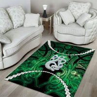 Maori Matariki Manaia Kakariki Area Rug Maori Kowhaiwhai Pattern Galaxy LT01 - Polynesian Pride