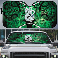 Maori Matariki Manaia Kakariki Auto Sun Shade Maori Kowhaiwhai Pattern Galaxy LT01 Green - Polynesian Pride