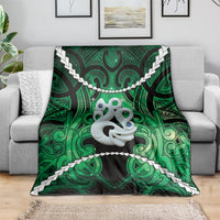 Maori Matariki Manaia Kakariki Blanket Maori Kowhaiwhai Pattern Galaxy LT01 - Polynesian Pride