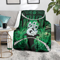 Maori Matariki Manaia Kakariki Blanket Maori Kowhaiwhai Pattern Galaxy LT01 - Polynesian Pride