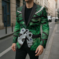 Personalised Maori Matariki Manaia Kakariki Blazer Maori Kowhaiwhai Pattern Galaxy LT01 - Polynesian Pride