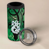 Personalised Maori Matariki Manaia Kakariki 4 in 1 Can Cooler Tumbler Maori Kowhaiwhai Pattern Galaxy LT01 - Polynesian Pride