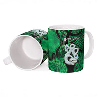 Personalised Maori Matariki Manaia Kakariki Ceramic Mug Maori Kowhaiwhai Pattern Galaxy LT01 - Polynesian Pride
