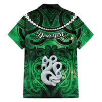 Personalised Maori Matariki Manaia Kakariki Family Matching Off Shoulder Short Dress and Hawaiian Shirt Maori Kowhaiwhai Pattern Galaxy