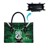 Maori Matariki Manaia Kakariki Leather Bag Maori Kowhaiwhai Pattern Galaxy LT01 - Polynesian Pride