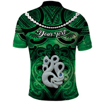 Personalised Maori Matariki Manaia Kakariki Polo Shirt Maori Kowhaiwhai Pattern Galaxy LT01 - Polynesian Pride