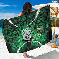 Maori Matariki Manaia Kakariki Sarong Maori Kowhaiwhai Pattern Galaxy LT01 One Size 44 x 66 inches Green - Polynesian Pride