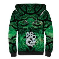 Personalised Maori Matariki Manaia Kakariki Sherpa Hoodie Maori Kowhaiwhai Pattern Galaxy LT01 - Polynesian Pride