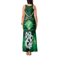 Personalised Maori Matariki Manaia Kakariki Tank Maxi Dress Maori Kowhaiwhai Pattern Galaxy LT01 - Polynesian Pride