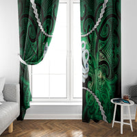 Maori Matariki Manaia Kakariki Window Curtain Maori Kowhaiwhai Pattern Galaxy LT01 - Polynesian Pride