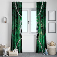 Maori Matariki Manaia Kakariki Window Curtain Maori Kowhaiwhai Pattern Galaxy LT01 - Polynesian Pride