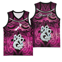 Personalised Maori Matariki Manaia Mawhero Basketball Jersey Maori Kowhaiwhai Pattern Galaxy LT01 - Polynesian Pride