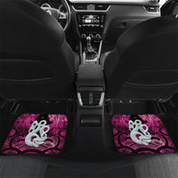 Personalised Maori Matariki Manaia Mawhero Car Mats Maori Kowhaiwhai Pattern Galaxy LT01 Set 2pcs - Back Pink - Polynesian Pride