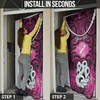 Personalised Maori Matariki Manaia Mawhero Door Cover Maori Kowhaiwhai Pattern Galaxy LT01 - Polynesian Pride
