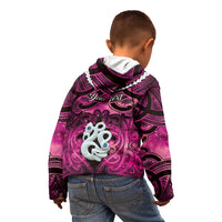 Personalised Maori Matariki Manaia Mawhero Kid Hoodie Maori Kowhaiwhai Pattern Galaxy LT01 - Polynesian Pride