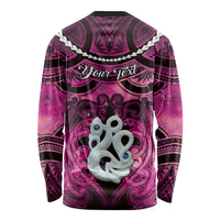 Personalised Maori Matariki Manaia Mawhero Long Sleeve Shirt Maori Kowhaiwhai Pattern Galaxy LT01 - Polynesian Pride