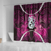 Maori Matariki Manaia Mawhero Shower Curtain Maori Kowhaiwhai Pattern Galaxy LT01 - Polynesian Pride