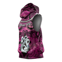 Personalised Maori Matariki Manaia Mawhero Sleeveless Hoodie Maori Kowhaiwhai Pattern Galaxy LT01 - Polynesian Pride