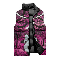 Personalised Maori Matariki Manaia Mawhero Sleeveless Puffer Jacket Maori Kowhaiwhai Pattern Galaxy LT01 - Polynesian Pride