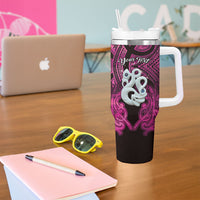 Personalised Maori Matariki Manaia Mawhero Tumbler With Handle Maori Kowhaiwhai Pattern Galaxy LT01 - Polynesian Pride