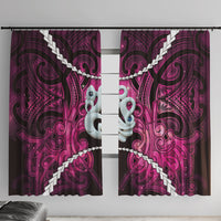 Maori Matariki Manaia Mawhero Window Curtain Maori Kowhaiwhai Pattern Galaxy