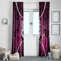 Maori Matariki Manaia Mawhero Window Curtain Maori Kowhaiwhai Pattern Galaxy