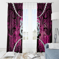 Maori Matariki Manaia Mawhero Window Curtain Maori Kowhaiwhai Pattern Galaxy