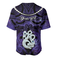 Personalised Maori Matariki Manaia Waiporoporo Baseball Jersey Maori Kowhaiwhai Pattern Galaxy LT01 - Polynesian Pride