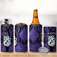 Personalised Maori Matariki Manaia Waiporoporo 4 in 1 Can Cooler Tumbler Maori Kowhaiwhai Pattern Galaxy LT01 - Polynesian Pride