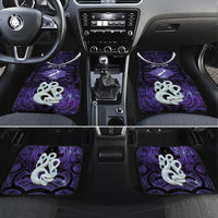 Personalised Maori Matariki Manaia Waiporoporo Car Mats Maori Kowhaiwhai Pattern Galaxy LT01 Set 4pcs Purple - Polynesian Pride