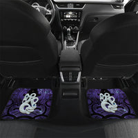 Personalised Maori Matariki Manaia Waiporoporo Car Mats Maori Kowhaiwhai Pattern Galaxy LT01 Set 2pcs - Back Purple - Polynesian Pride
