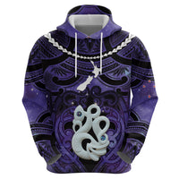 Personalised Maori Matariki Manaia Waiporoporo Hoodie Maori Kowhaiwhai Pattern Galaxy LT01 - Polynesian Pride