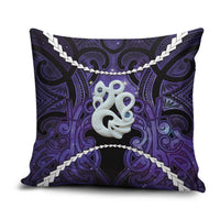 Maori Matariki Manaia Waiporoporo Pillow Cover Maori Kowhaiwhai Pattern Galaxy LT01 Purple - Polynesian Pride