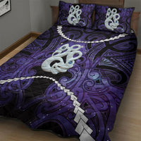 Maori Matariki Manaia Waiporoporo Quilt Bed Set Maori Kowhaiwhai Pattern Galaxy LT01 - Polynesian Pride