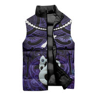 Personalised Maori Matariki Manaia Waiporoporo Sleeveless Puffer Jacket Maori Kowhaiwhai Pattern Galaxy LT01 - Polynesian Pride