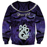 Personalised Maori Matariki Manaia Waiporoporo Sweatshirt Maori Kowhaiwhai Pattern Galaxy LT01 - Polynesian Pride