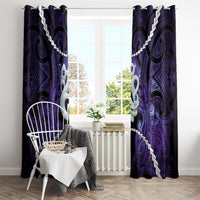 Maori Matariki Manaia Waiporoporo Window Curtain Maori Kowhaiwhai Pattern Galaxy LT01 - Polynesian Pride