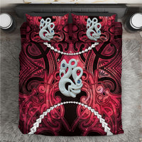 Maori Matariki Manaia Whero Bedding Set Maori Kowhaiwhai Pattern Galaxy LT01 Red - Polynesian Pride