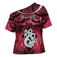 Personalised Maori Matariki Manaia Whero Cross Shoulder Shirt Maori Kowhaiwhai Pattern Galaxy LT01 - Polynesian Pride