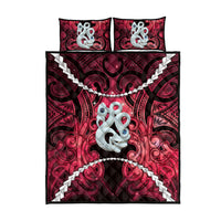 Maori Matariki Manaia Whero Quilt Bed Set Maori Kowhaiwhai Pattern Galaxy LT01 - Polynesian Pride